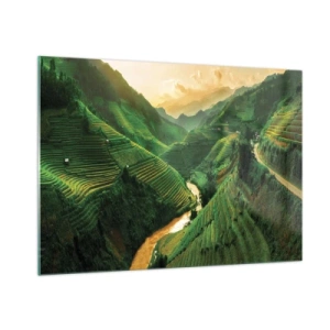 Quadro em vidro - Vale vietnamita - 100x70 cm