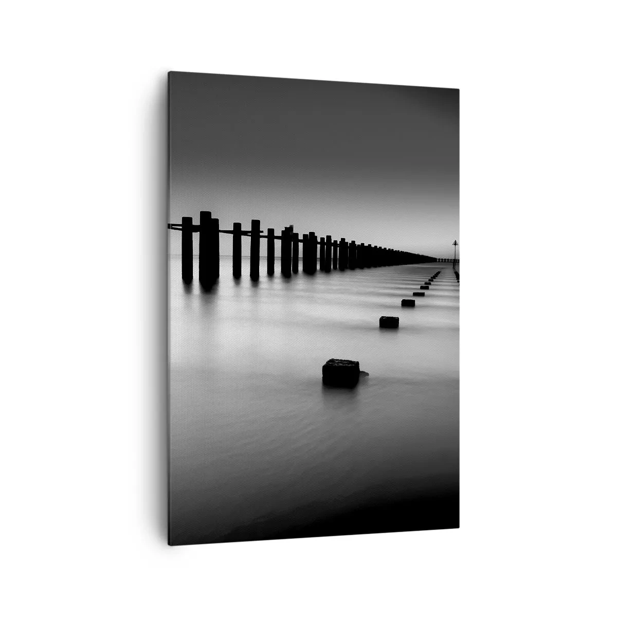 Quadro em tela - O cinza no nevoeiro - 70x100 cm