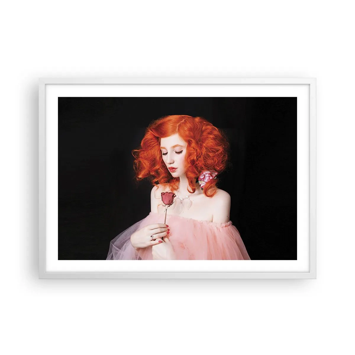 Pôster em moldura branca - Em estilo barroco - 70x50 cm