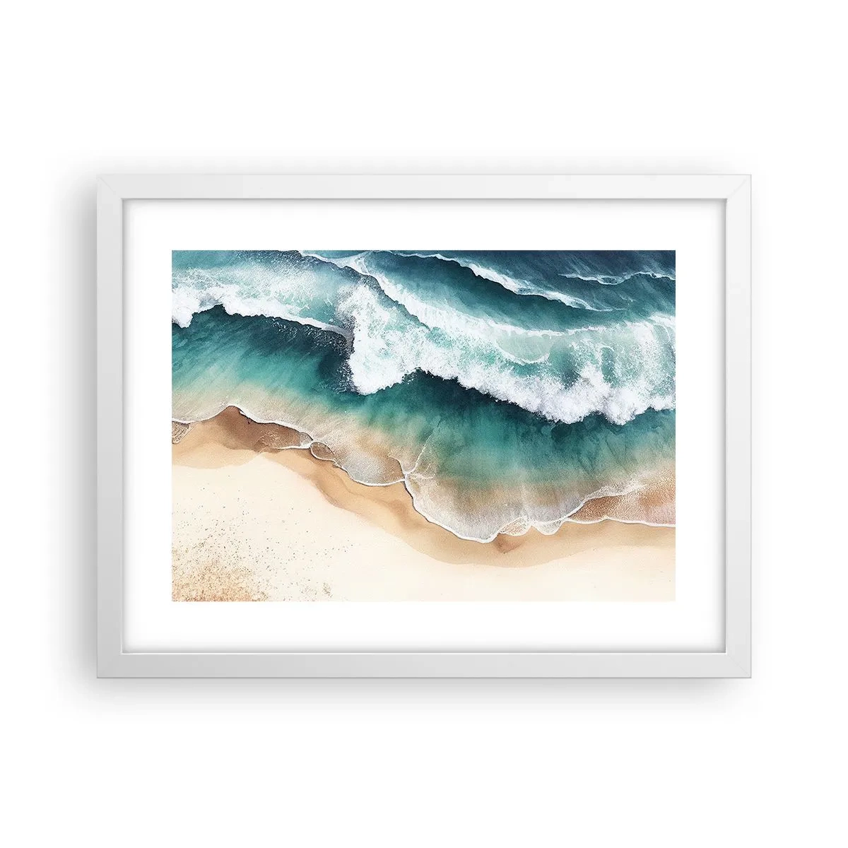 Pôster em moldura branca - O eterno encontro - 40x30 cm