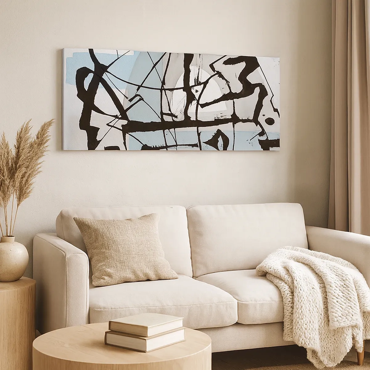 Quadro em tela - Azul mesmo assim - 30x30 cm