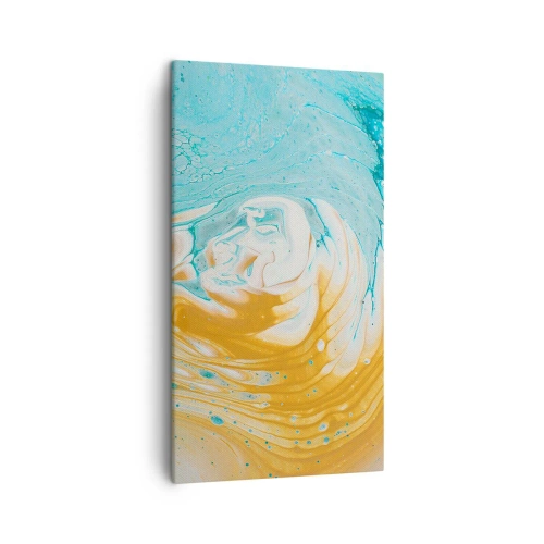 Quadro em tela - Vórtice em pastel - 45x80 cm