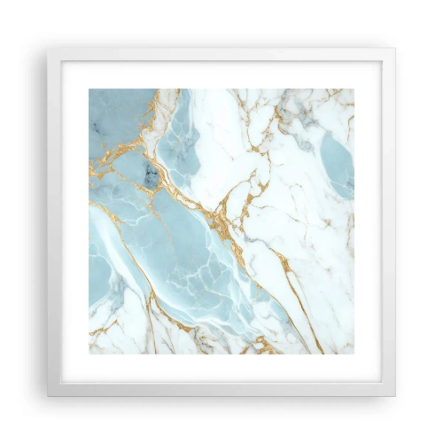 Pôster em moldura branca - Riqueza de pedra - 40x40 cm
