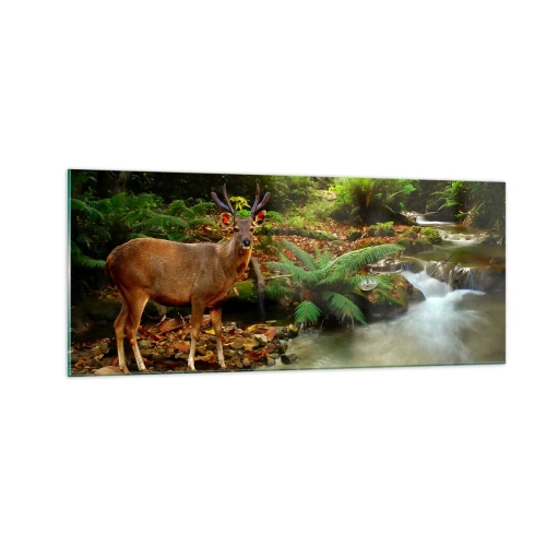 Quadro em vidro - Bem-vindo ao meu mundo - 100x40 cm