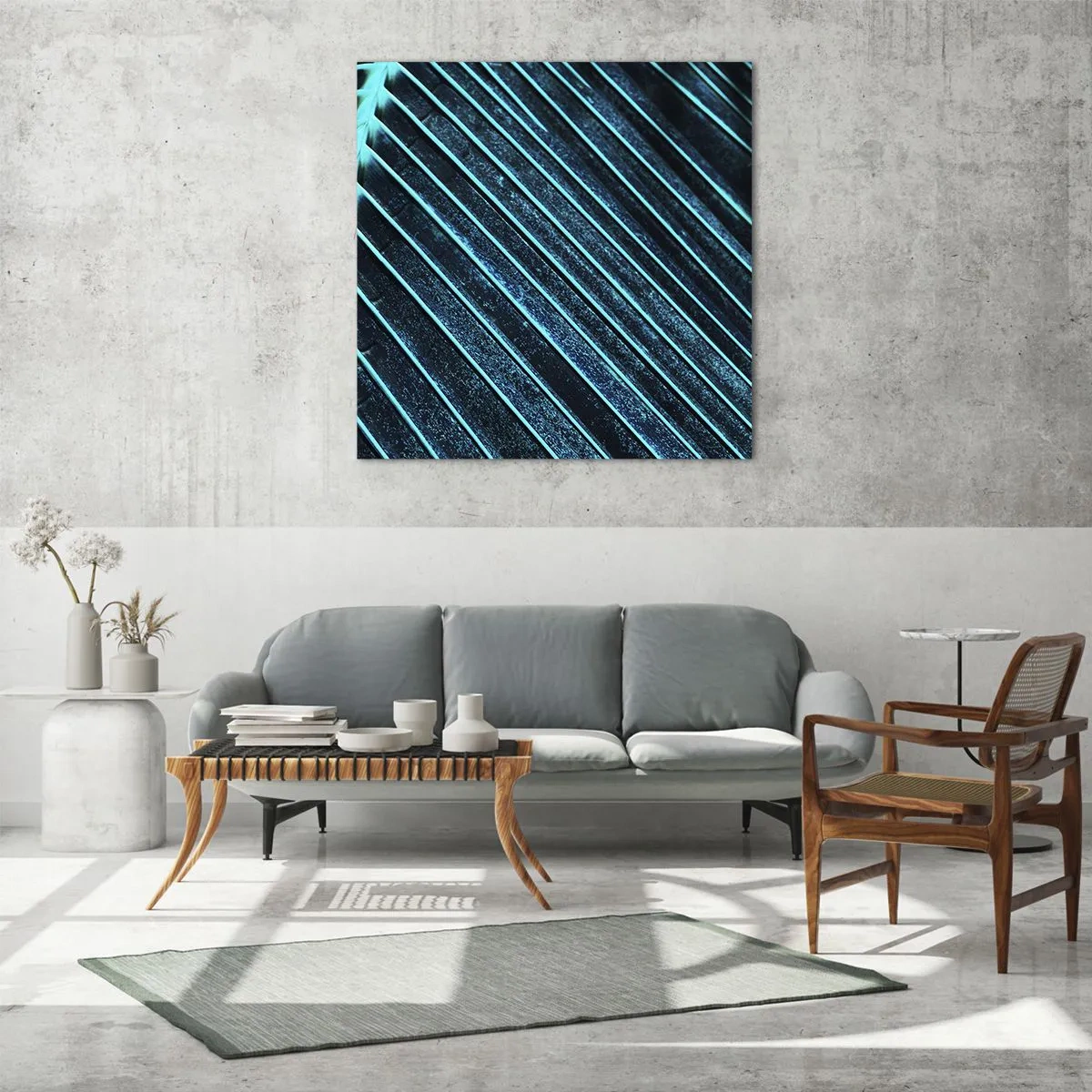 Quadro em vidro - Textura verde - 60x60 cm