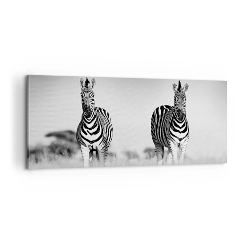 Quadro em tela - De fato, o mundo é a preto e branco - 100x40 cm