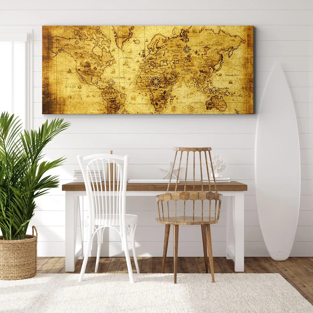 Quadro em tela - Mundo estranho - 140x50 cm
