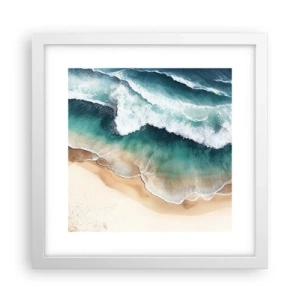 Pôster em moldura branca - O eterno encontro - 30x30 cm