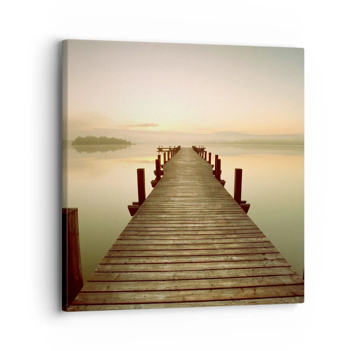 Quadro em tela - Antes do amanhecer, nascer do sol, luz - 30x30 cm