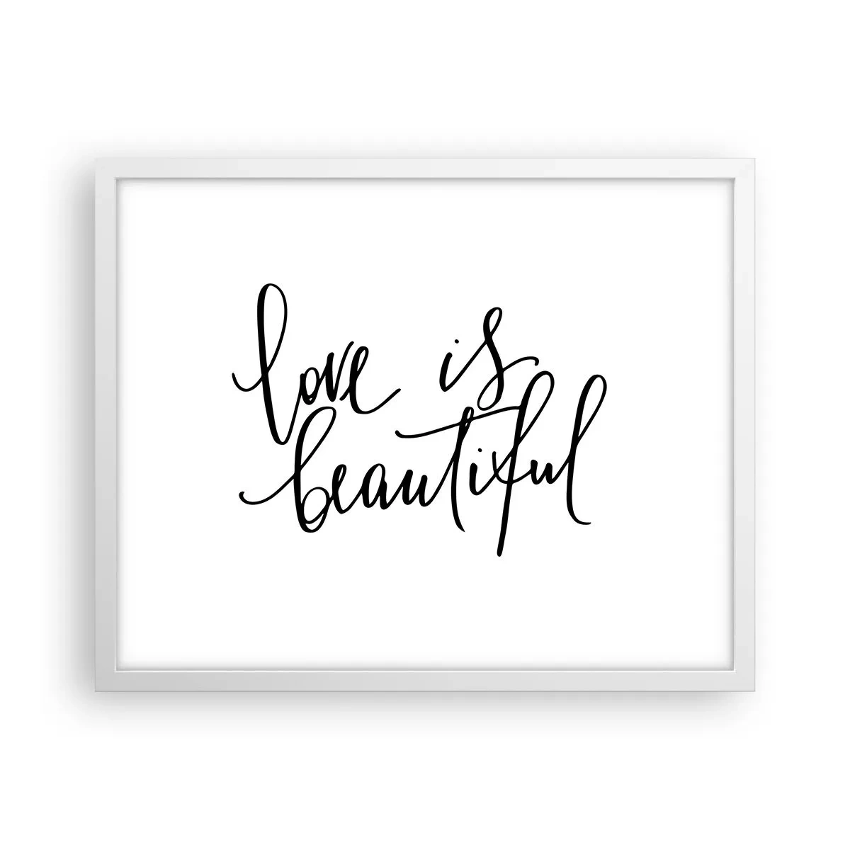 Pôster em moldura branca - Leia e repita - 50x40 cm