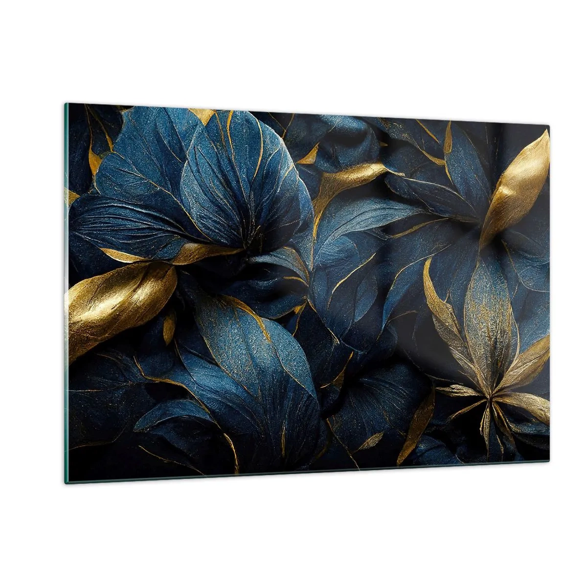 Quadro em vidro - Forrado com ouro - 120x80 cm