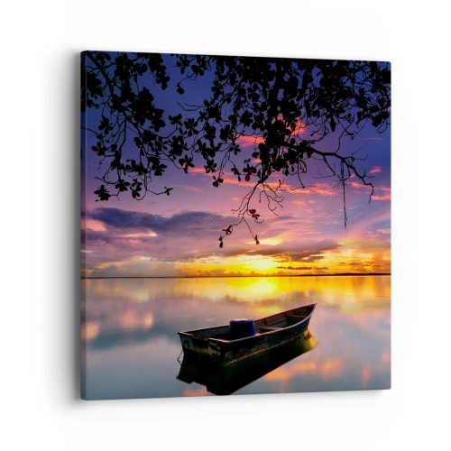 Quadro em tela - Parece que estás pendurado no meio do céu… - 40x40 cm