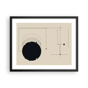 Pôster com moldura preta - Composição flexível e dinâmica - 50x40 cm