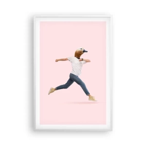 Pôster em moldura branca - Uma pitada de absurdo - 61x91 cm