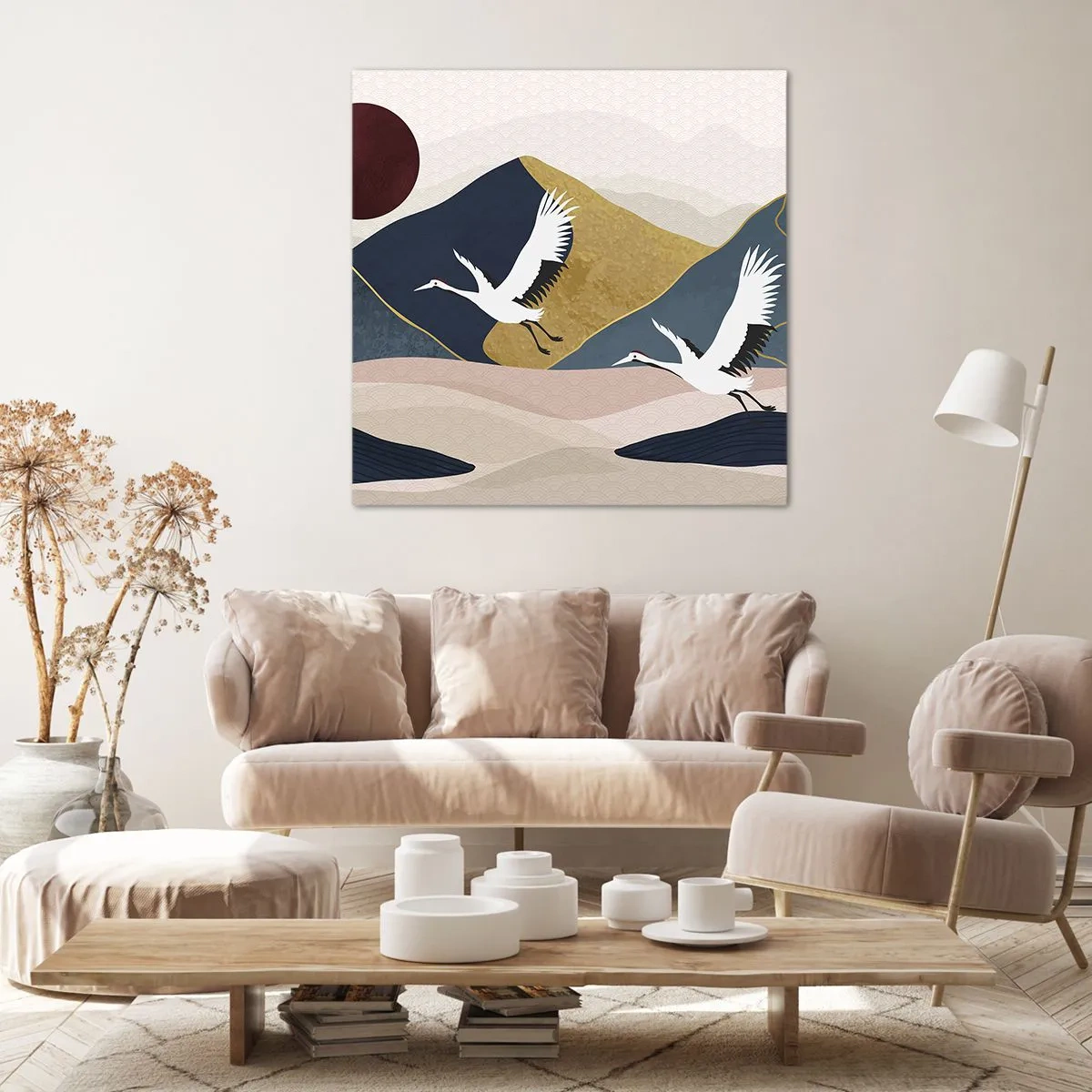 Quadro em tela - E o dia acaba novamente - 70x70 cm