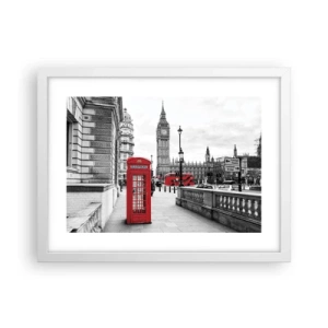 Pôster em moldura branca - Sem dúvida, Londres - 40x30 cm