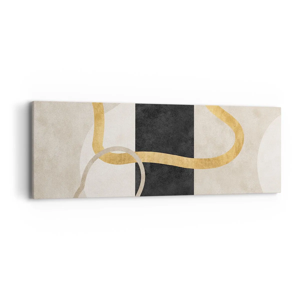 Quadro em tela - Formas em loop - 90x30 cm