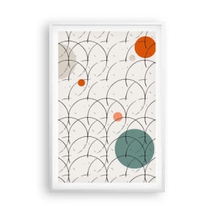 Pôster em moldura branca - No espírito da pop art - 61x91 cm