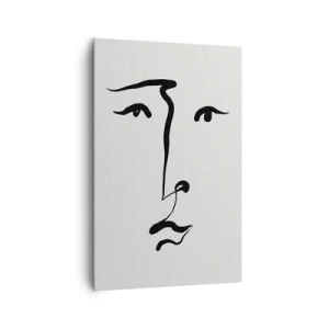 Quadro em tela - Retrato com uma linha - 80x120 cm