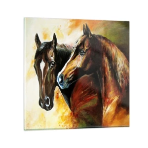 Quadro em vidro - Encanto em dobro - 60x60 cm