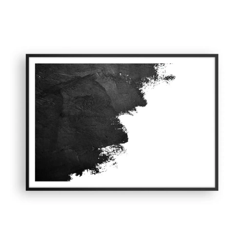 Pôster com moldura preta - Elementos: terra - 100x70 cm