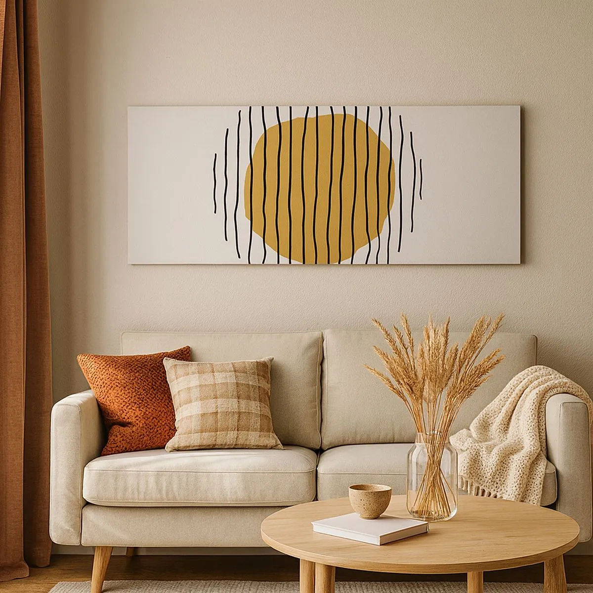 Quadro em tela - Abstração a tremer com o calor - 100x40 cm