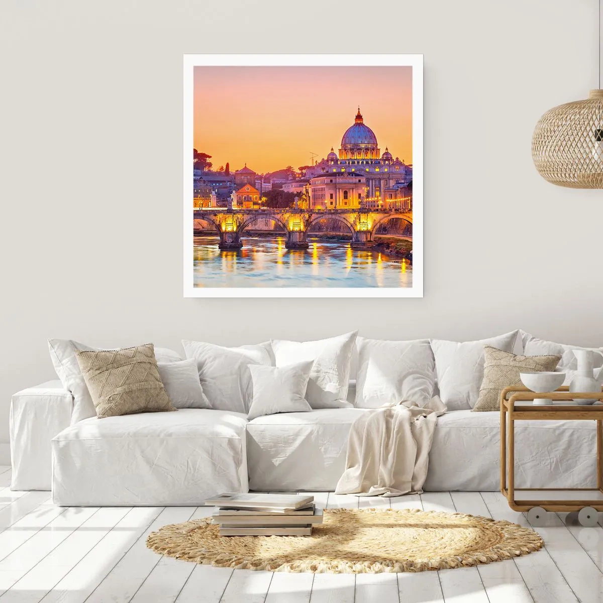 Pôster - Crepúsculo sobre a Cidade Eterna - 60x60 cm
