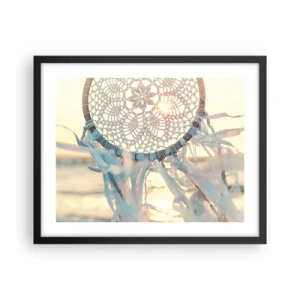 Pôster com moldura preta - Totem de renda - 50x40 cm