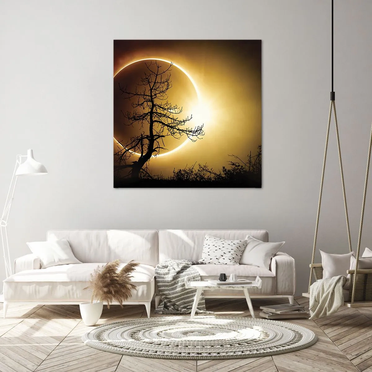 Quadro em tela - Eclipse total - 60x60 cm