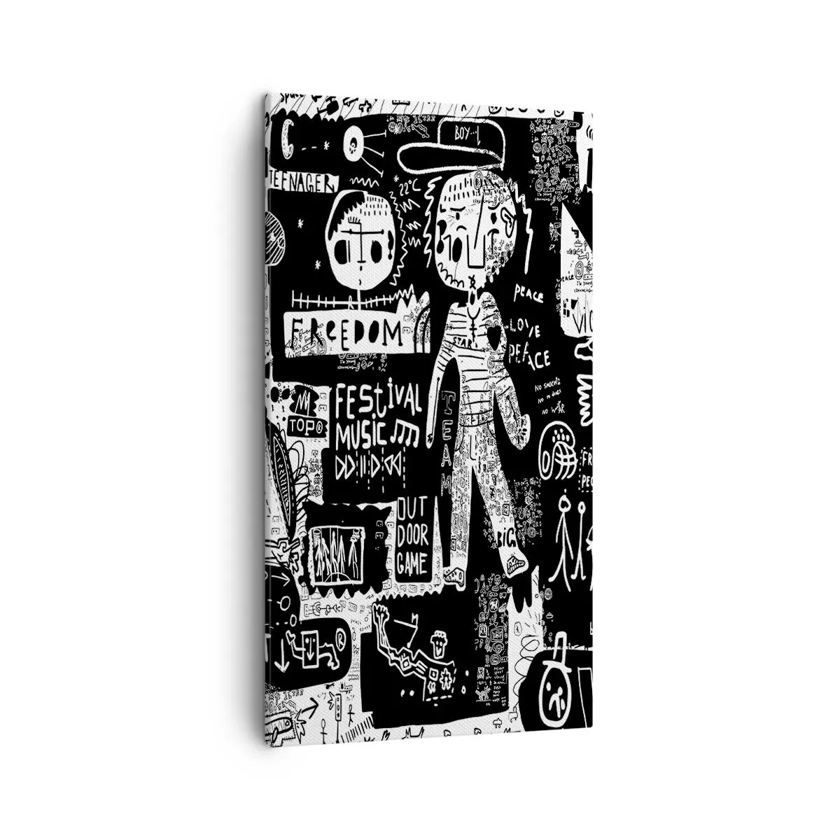 Quadro em tela - O direito e a alegria da juventude espiritual - 45x80 cm