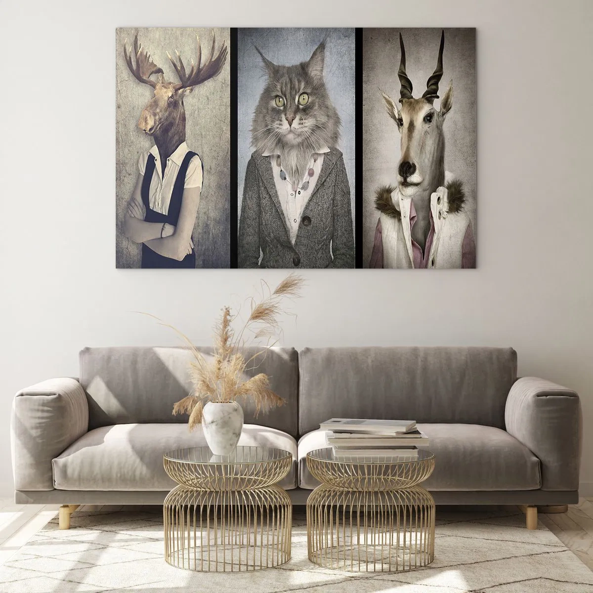 Quadro em vidro - A pele animal está de volta à moda - 120x80 cm