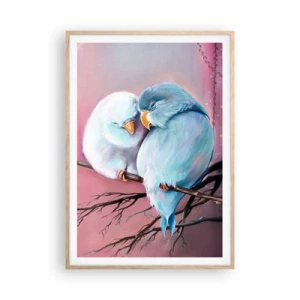 Pôster com moldura de carvalho claro - O que acrescentar aqui?... - 70x100 cm