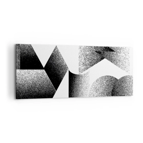 Quadro em tela - Ângulos e ovais - 100x40 cm