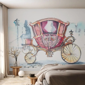 Papel de Parede Premium Canvas - Para um casamento ou para um baile? - Para crianças, Transporte, Viagem - 350x256 cm