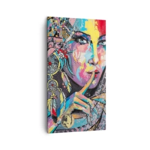 Quadro em tela - Fique em silêncio até compreender - 45x80 cm