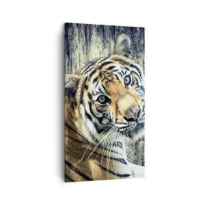 Quadro em tela - Retrato em feixes de luz - 45x80 cm