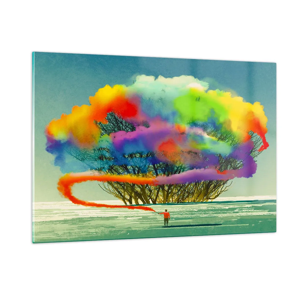Quadro em vidro - Dar vida a este mundo - 120x80 cm