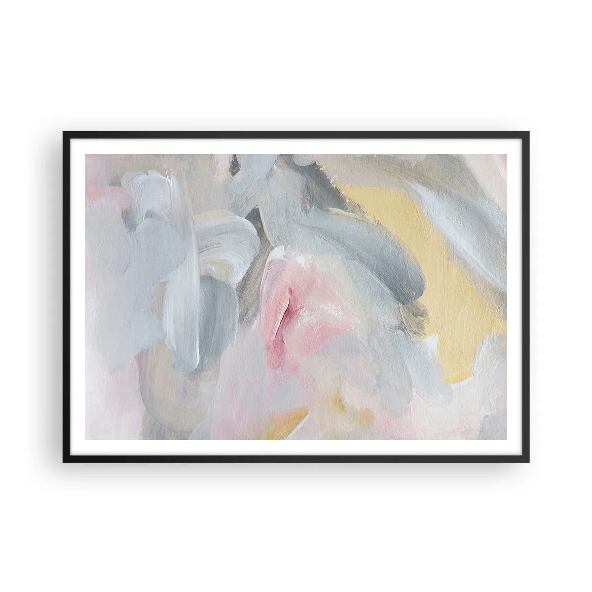 Pôster com moldura preta - Em um mundo pastel - 100x70 cm