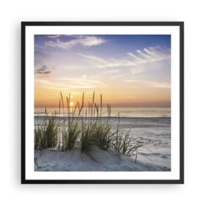 Pôster com moldura preta - Olhe, pense, sinta - 60x60 cm