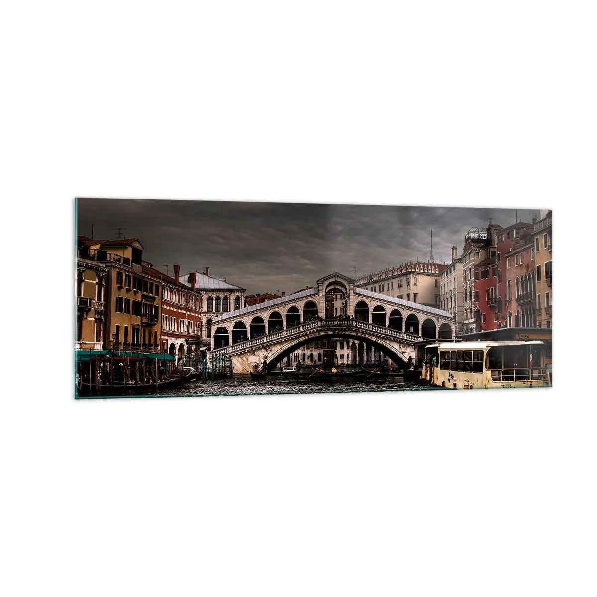 Quadro em vidro - A promessa de uma noite em Veneza - 140x50 cm