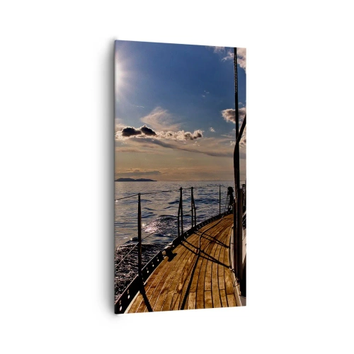 Quadro em tela - Sob velas em direção ao sol - 65x120 cm