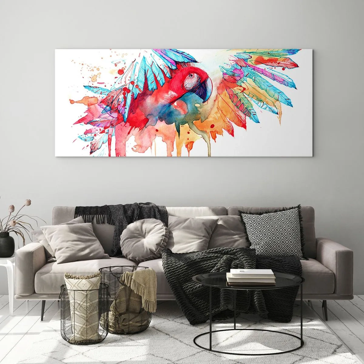 Quadro em vidro - . - 160x50 cm