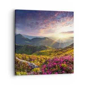 Quadro em tela - A frescura de uma manhã nas montanhas - 30x30 cm