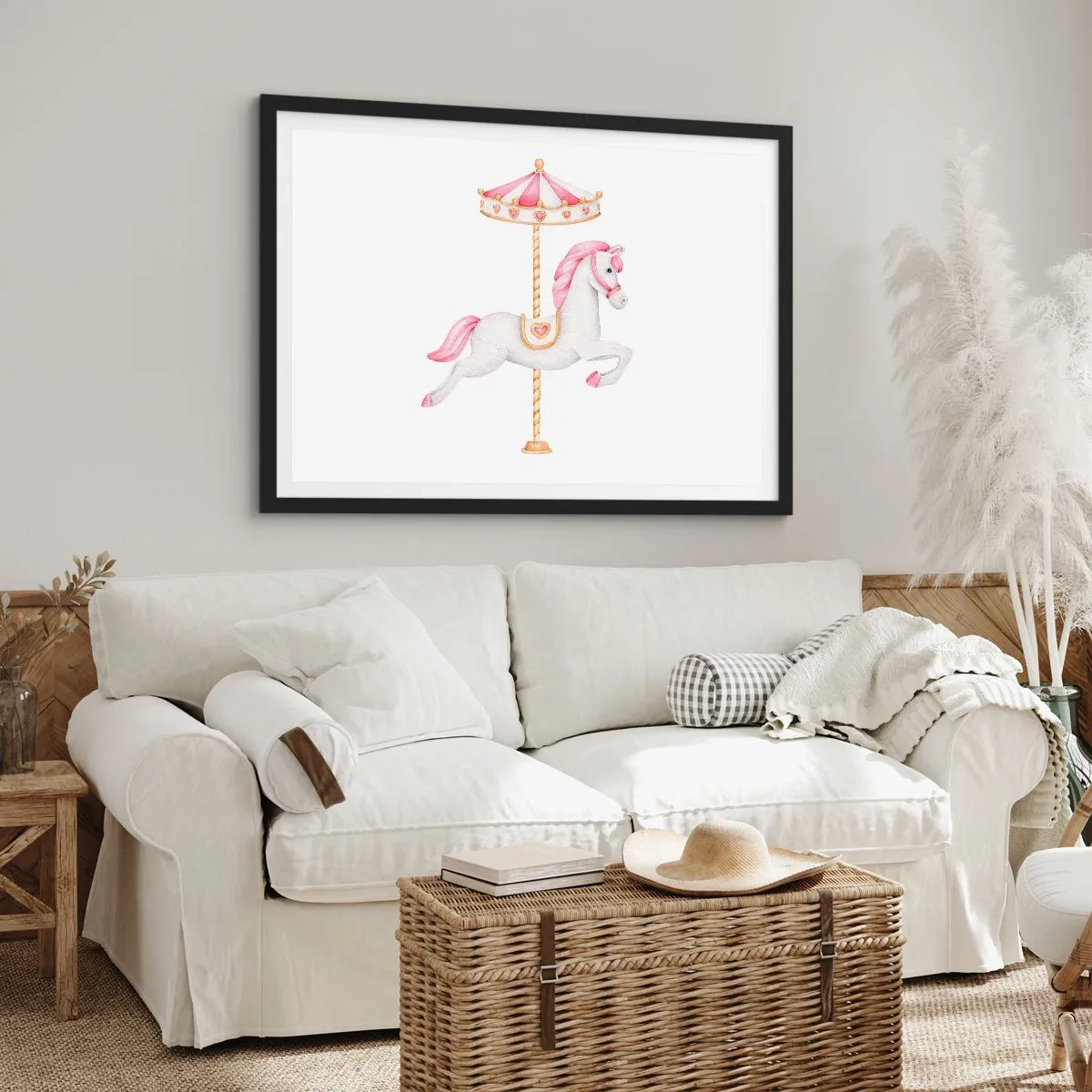 Pôster com moldura preta - Caiu no chão - 50x40 cm