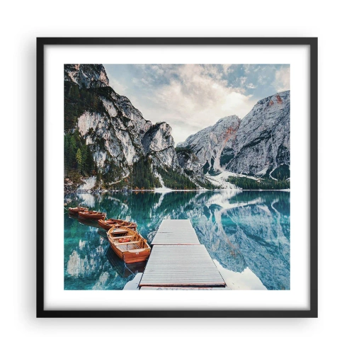 Pôster com moldura preta - Vamos mostrar-lhe a beleza - 50x50 cm