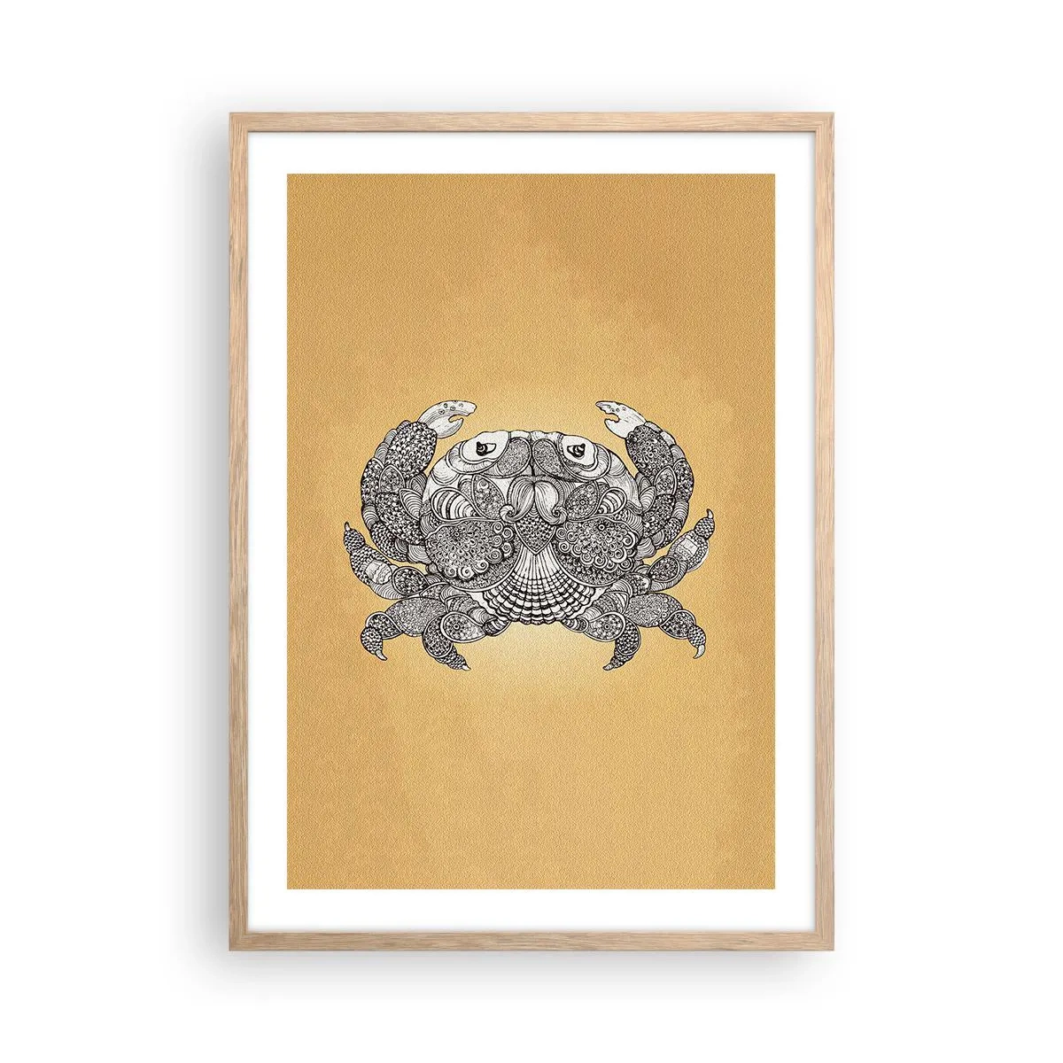 Pôster com moldura de carvalho claro - Contos do Sr. Caranguejo - 50x70 cm