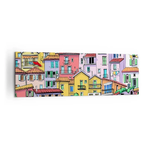 Quadro em tela - Cidade divertida - 160x50 cm