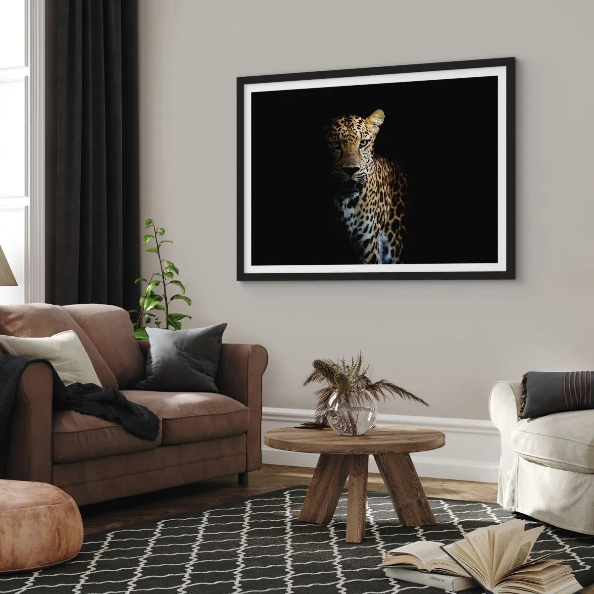 Pôster com moldura preta - Beleza escura - 70x50 cm