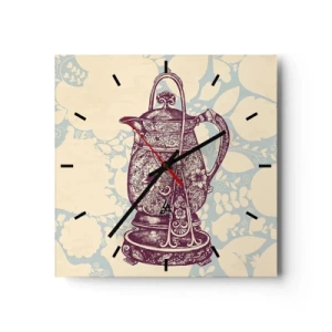 Relógio de parede - Relógio em vidro - A beleza da vida cotidiana - 40x40 cm