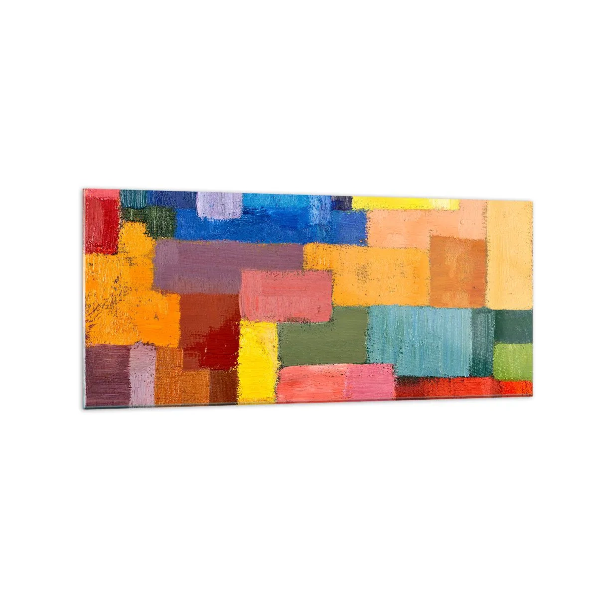 Quadro em vidro - Cada um diferente, todos coloridos - 120x50 cm